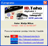 Tahografi - podaci o autoru sustava
