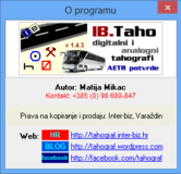 Tahografi - podaci o autoru sustava